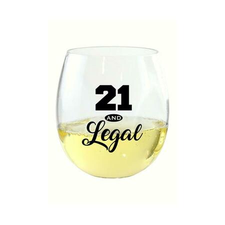 ZEES CREATIONS 21 Legal EverDrinkware Wine Tumbler, 4PK ED1001-A2